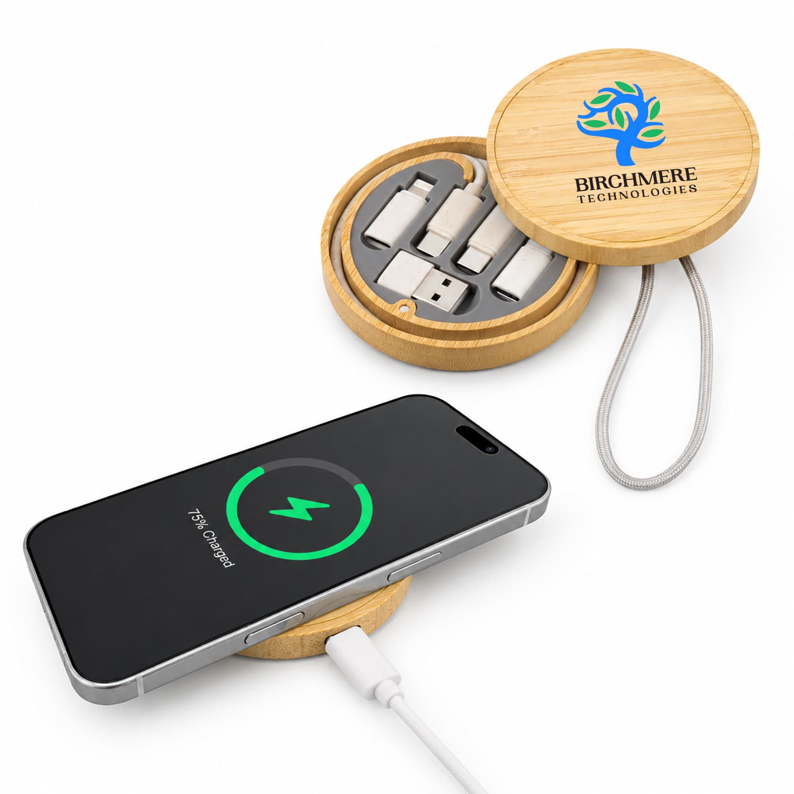 Reveal Circle Wireless Charger Set-Active Image