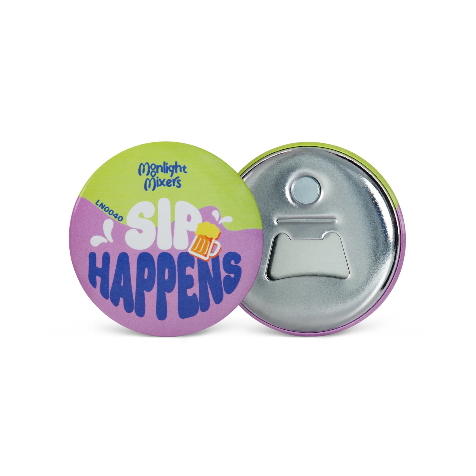 Button Bottle Opener-Active Image