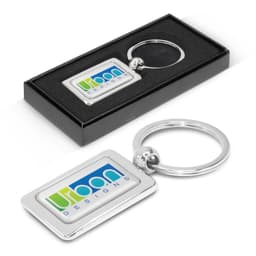 Rectangular Metal Key Ring - image 2