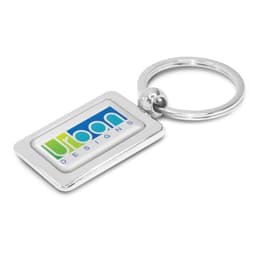 Rectangular Metal Key Ring - image 1