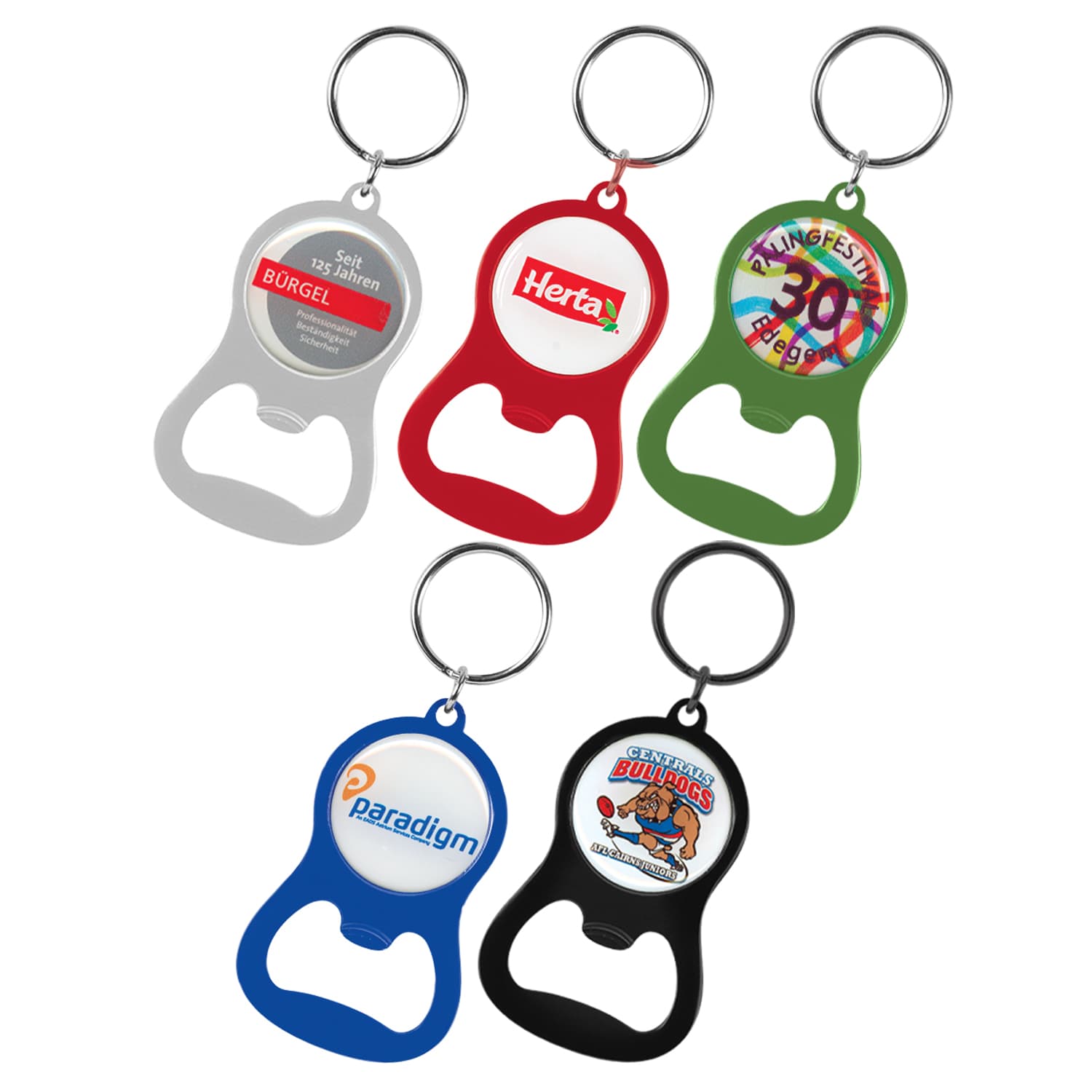 Chevron Bottle Opener Key Ring-Active Image