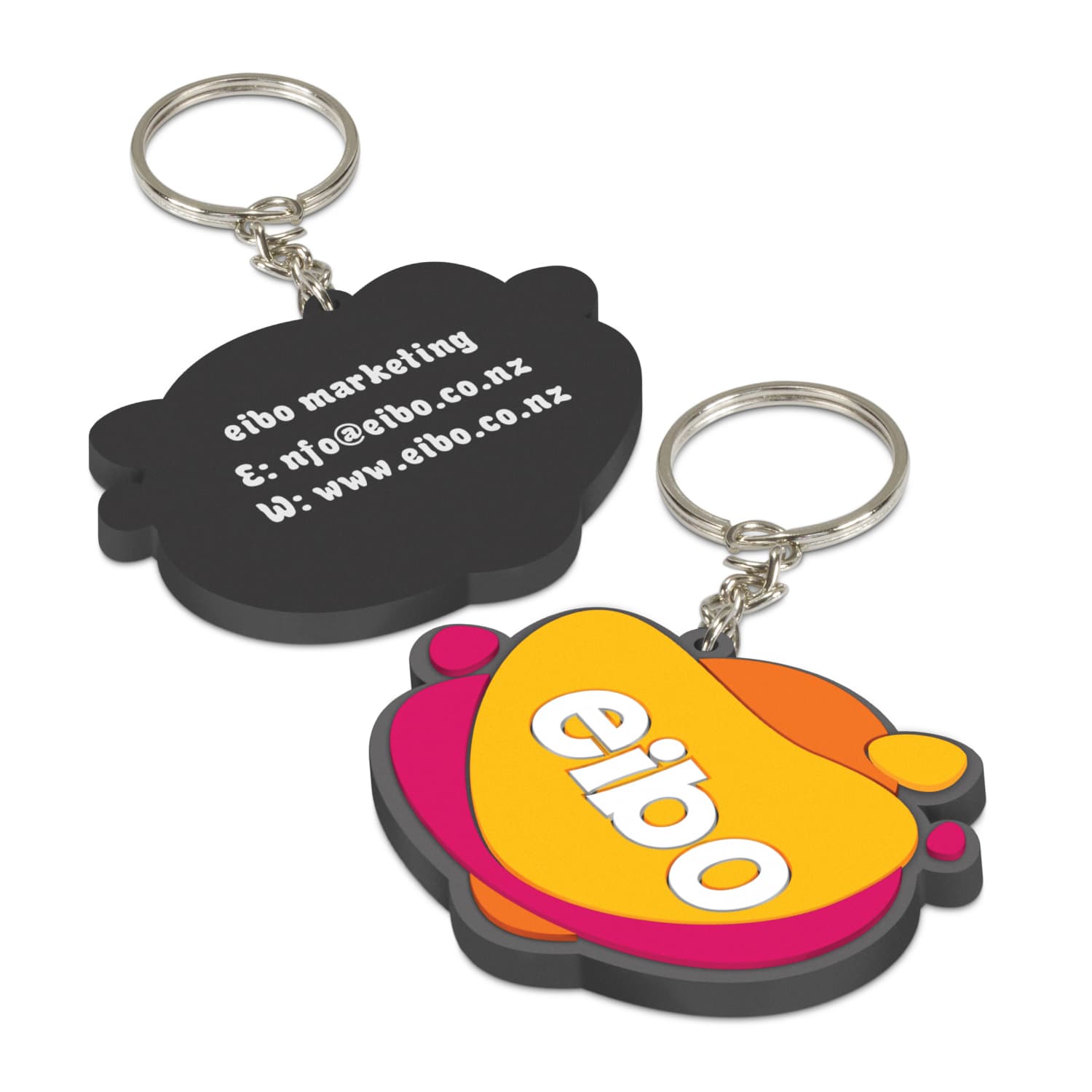 PVC Key Ring Small - One Side Moulded-Active Image