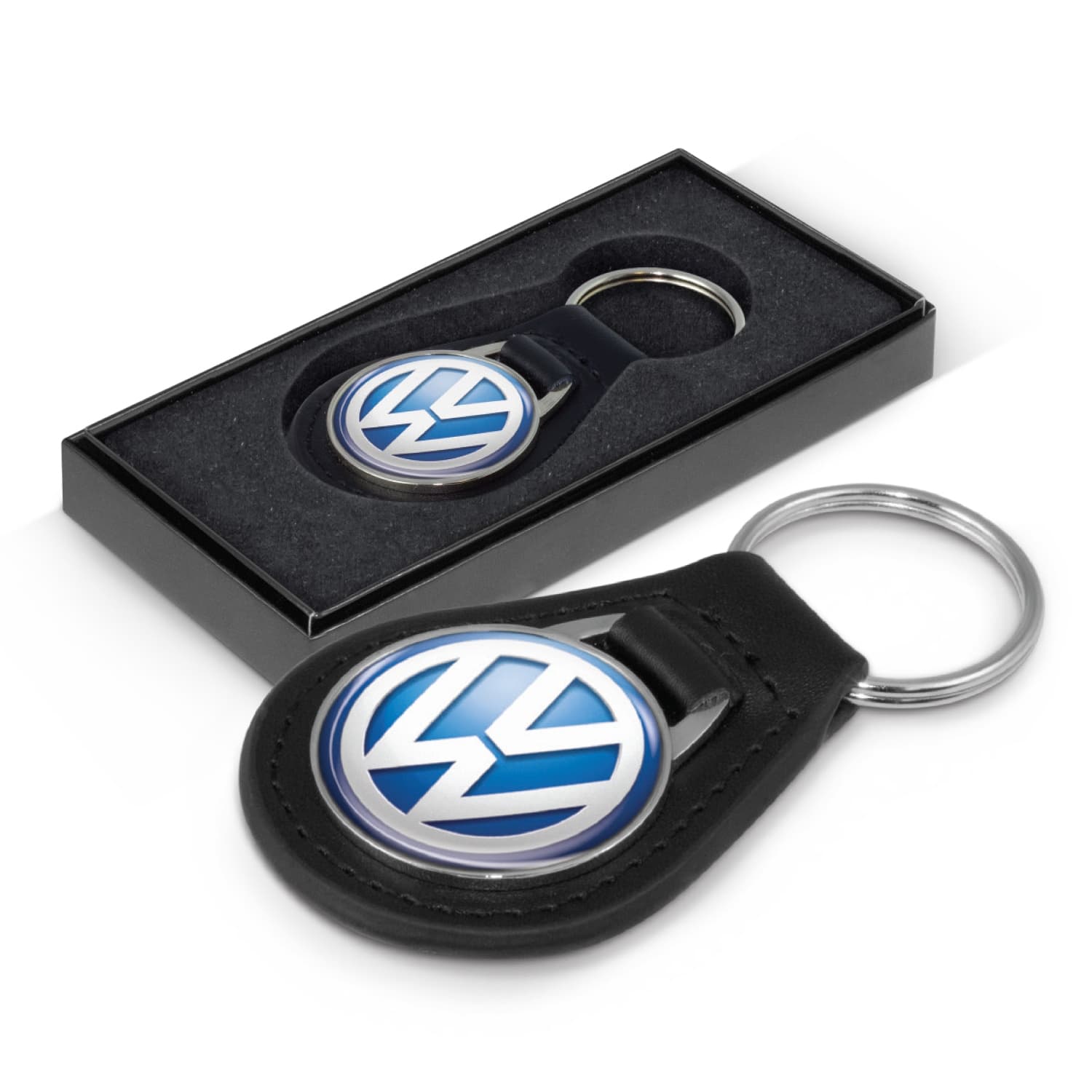 Baron Leather Key Ring - Round-Active Image