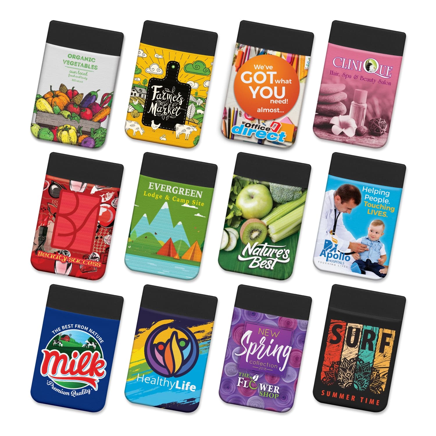 Lycra Phone Wallet - Full Colour-Active Image
