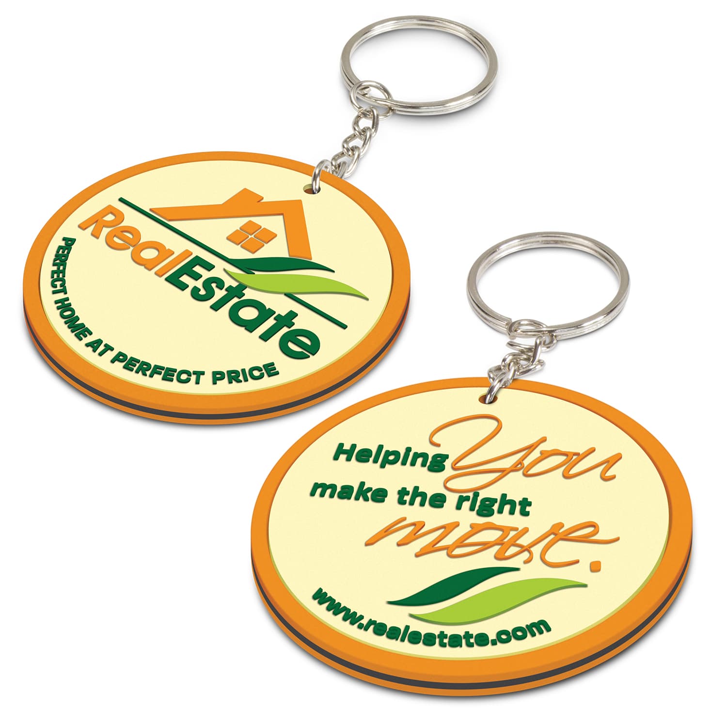 PVC Key Ring Small - Both Sides Moulded-Active Image