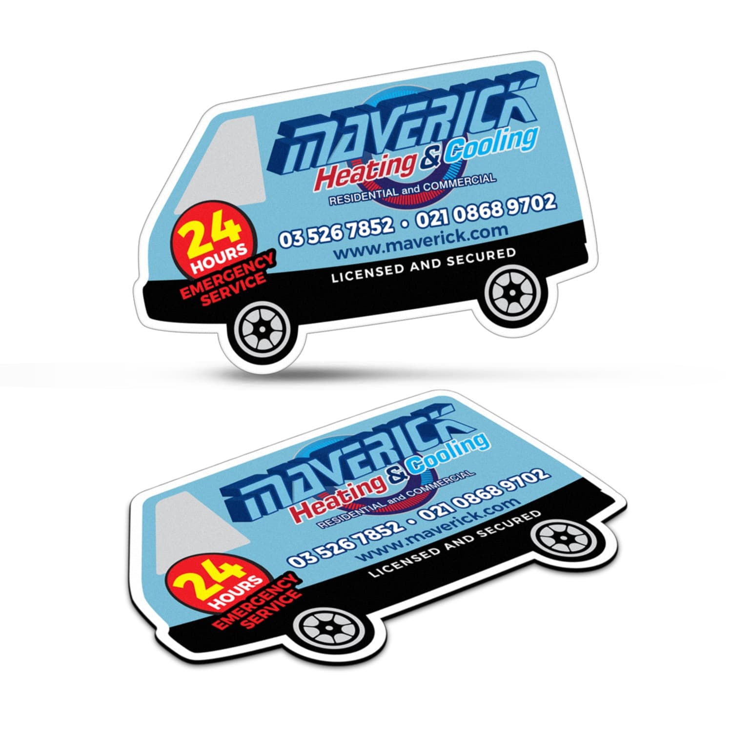 Fridge Magnet 90 x 55mm - Van Shape-Active Image