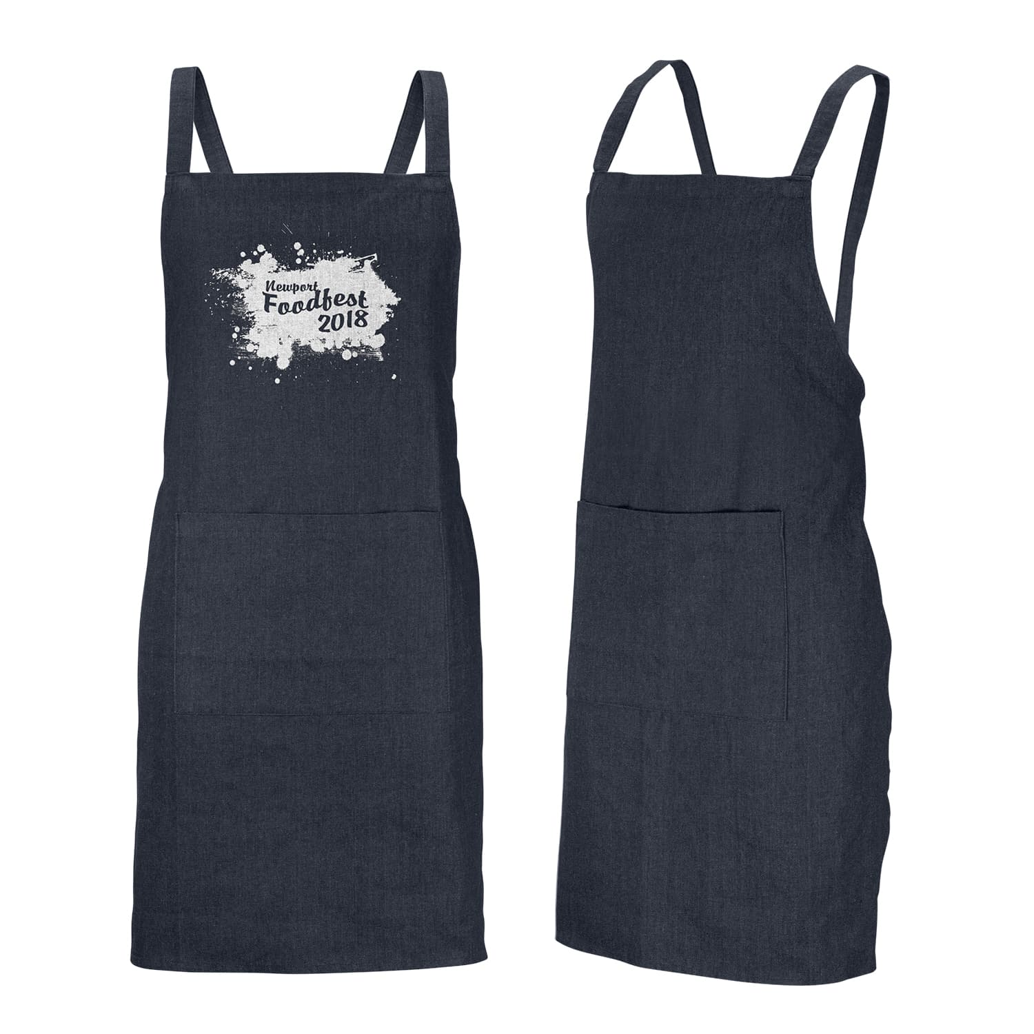 Carolina Denim Bib Apron-Active Image
