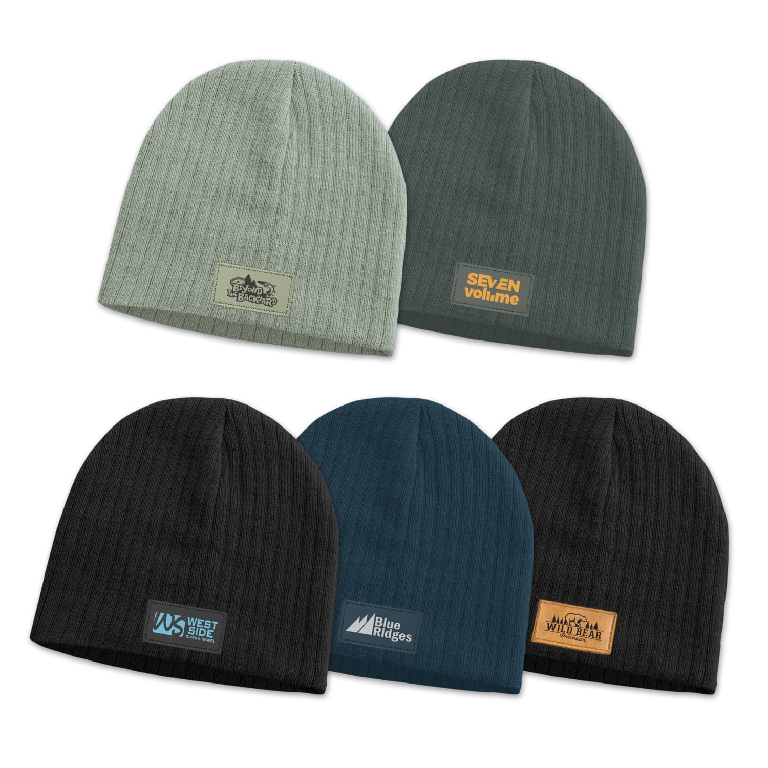 Nebraska Cable Knit Beanie with Patch-Active Image