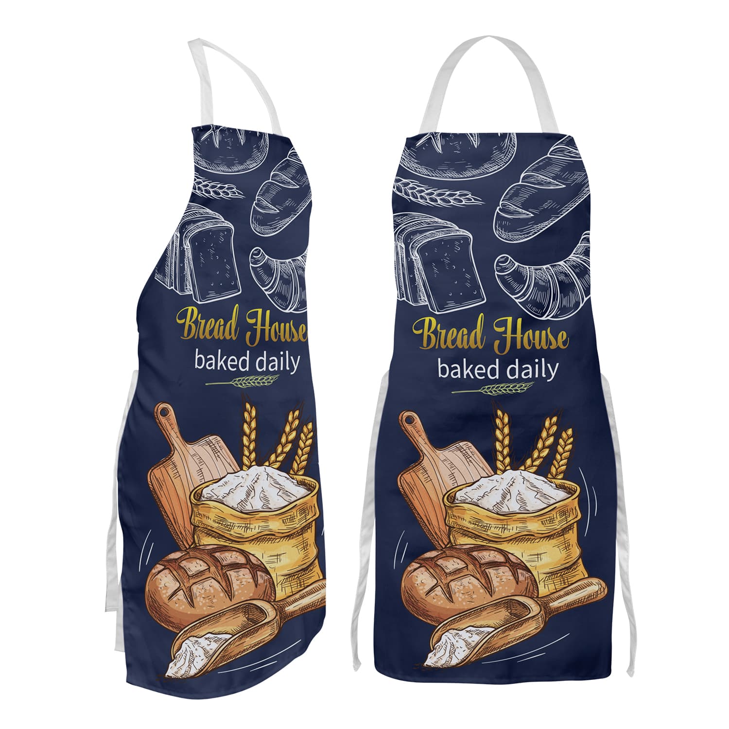 Renzo Full Colour Bib Apron-Active Image