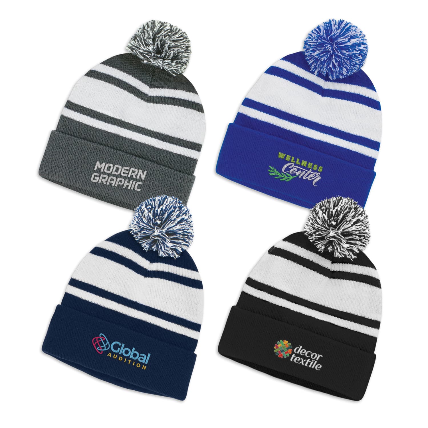 Commodore Beanie with Pom Pom-Active Image