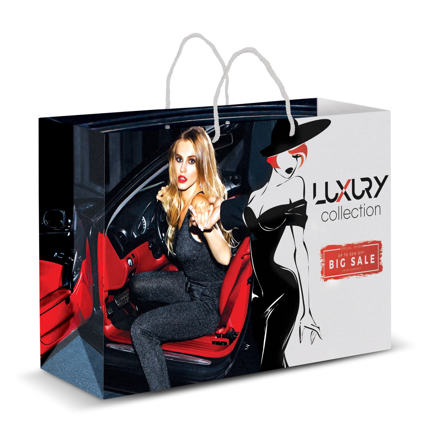 Extra Large Laminated Paper Carry Bag - Full Colour-Active Image