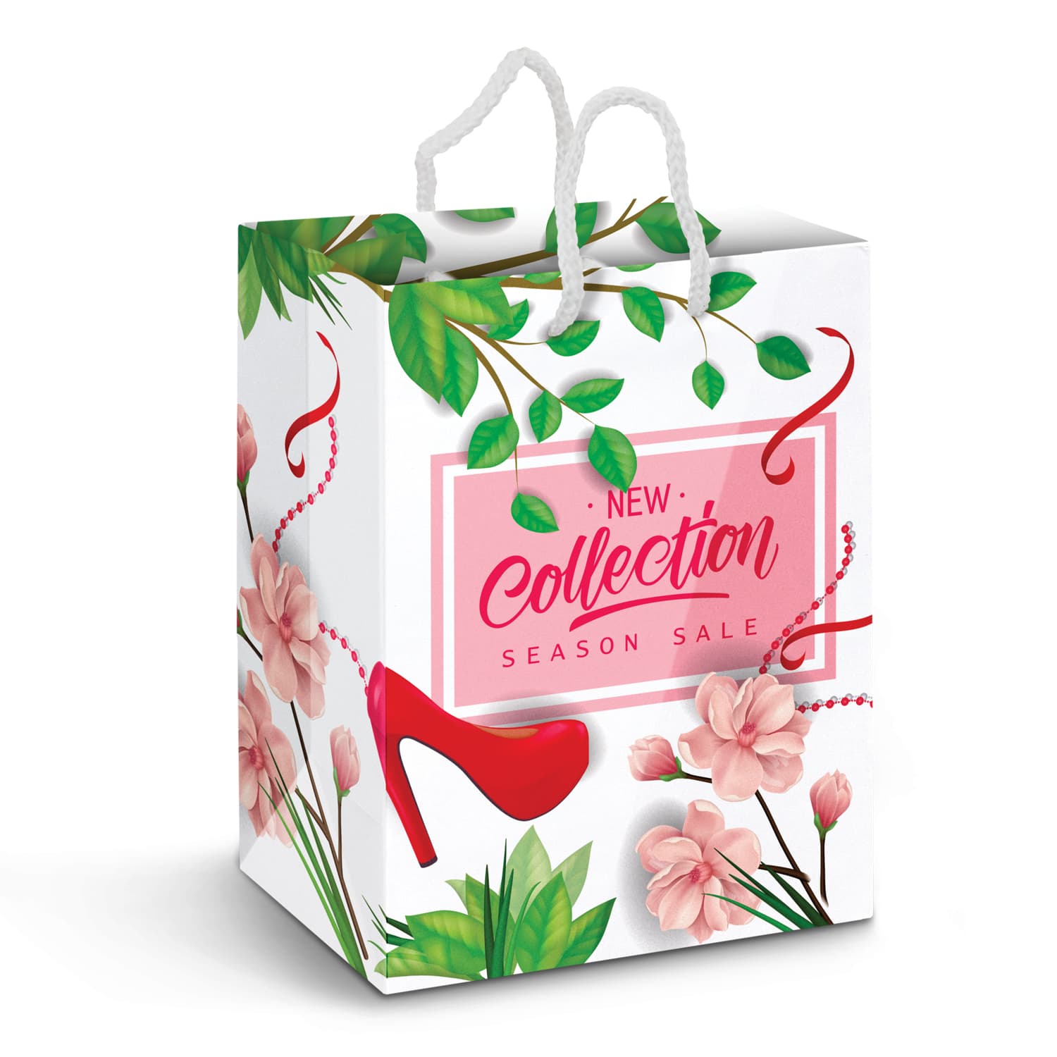 Large Laminated Paper Carry Bag - Full Colour-Active Image