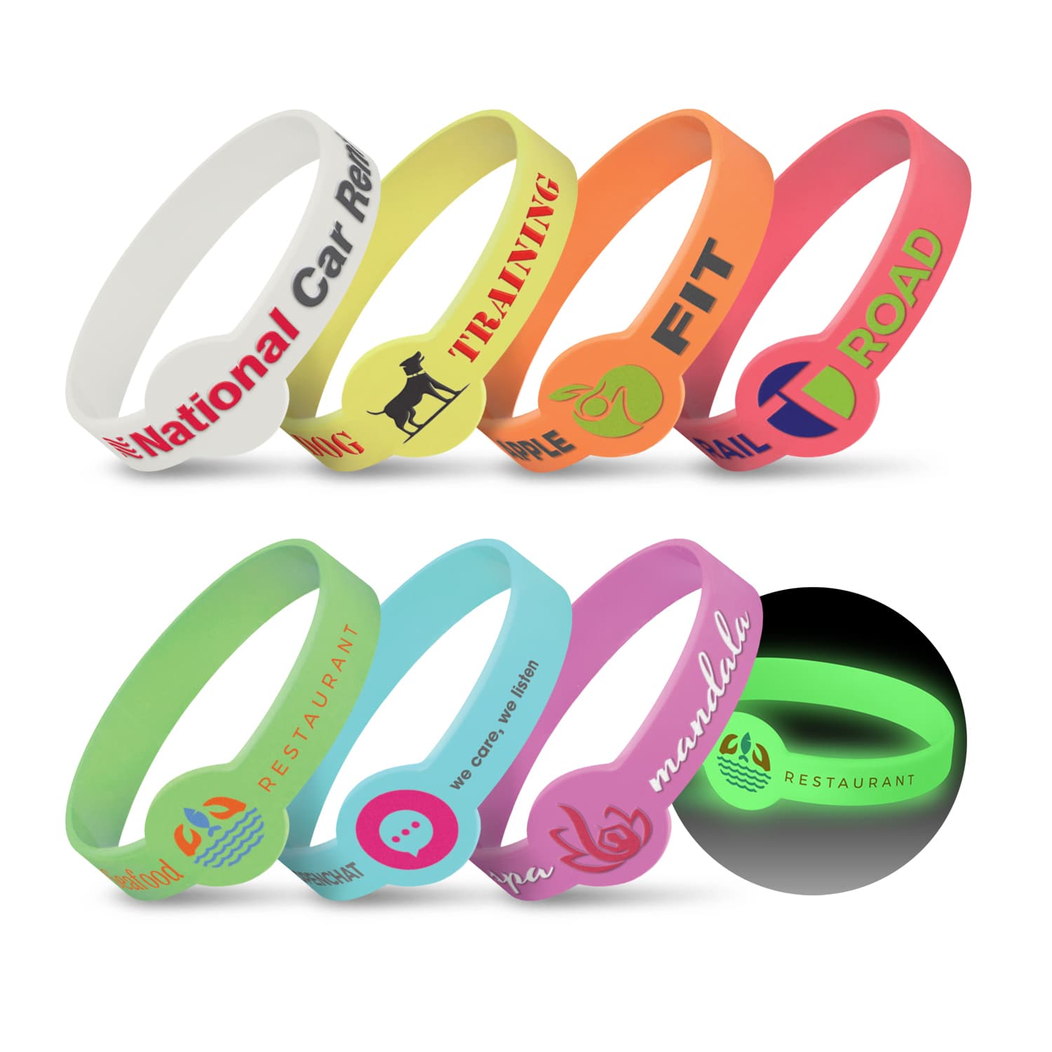 Xtra Silicone Wrist Band - Glow in the Dark-Active Image