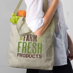 Cotton Shoulder Tote Bag - image 2