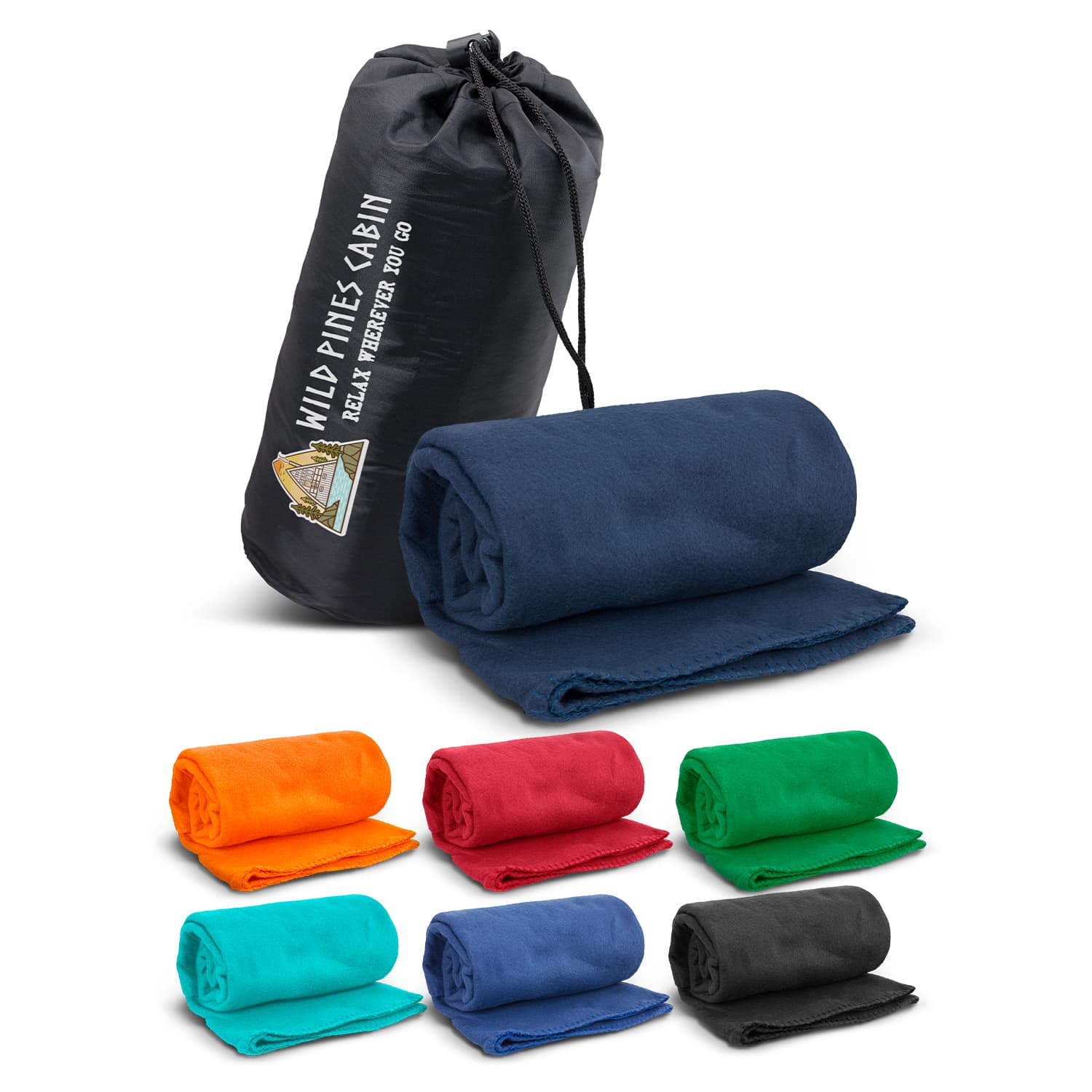 Glasgow Fleece Blanket in Carry Bag-Active Image