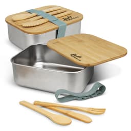 Stainless Steel Lunch Box with Cutlery - image 1