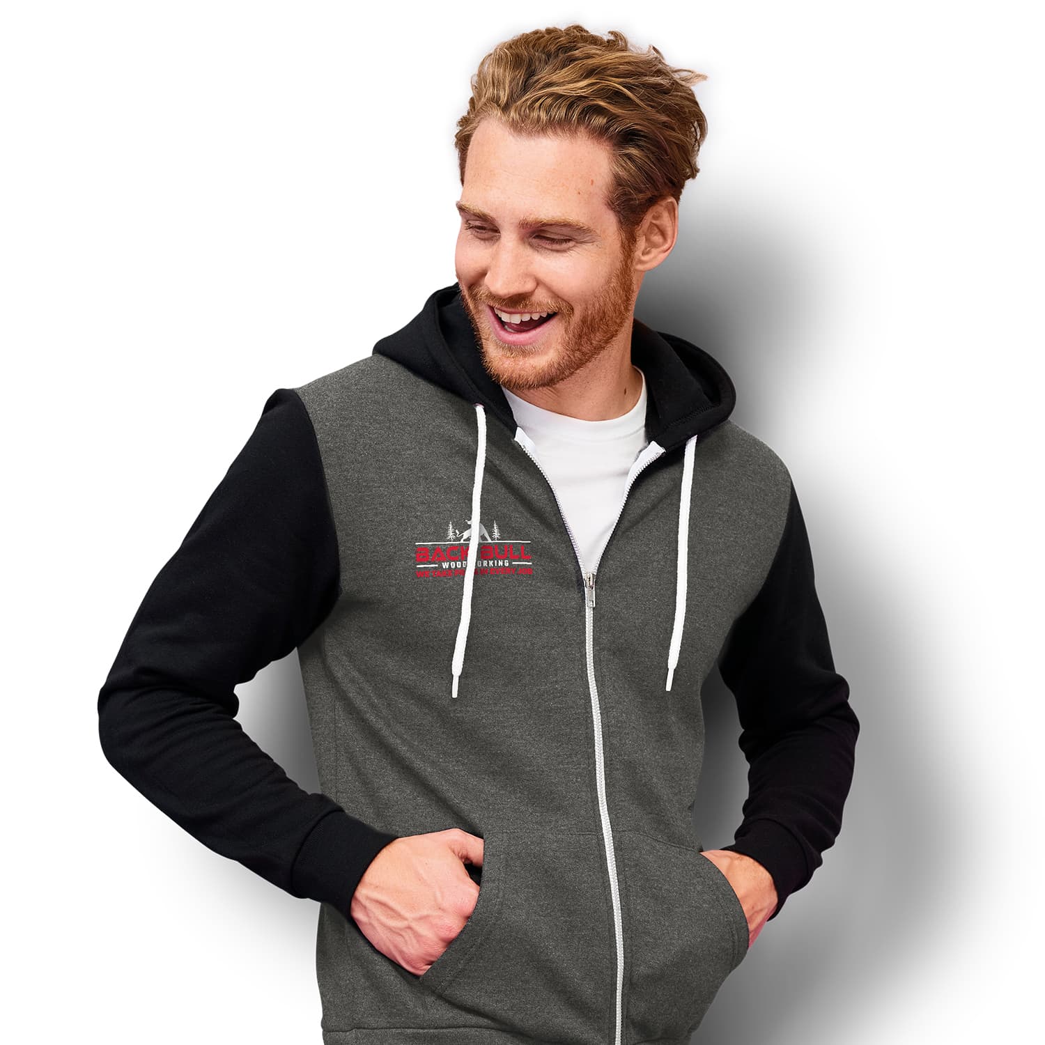 SOLS Silver Unisex Zipped Sweatshirt-Active Image