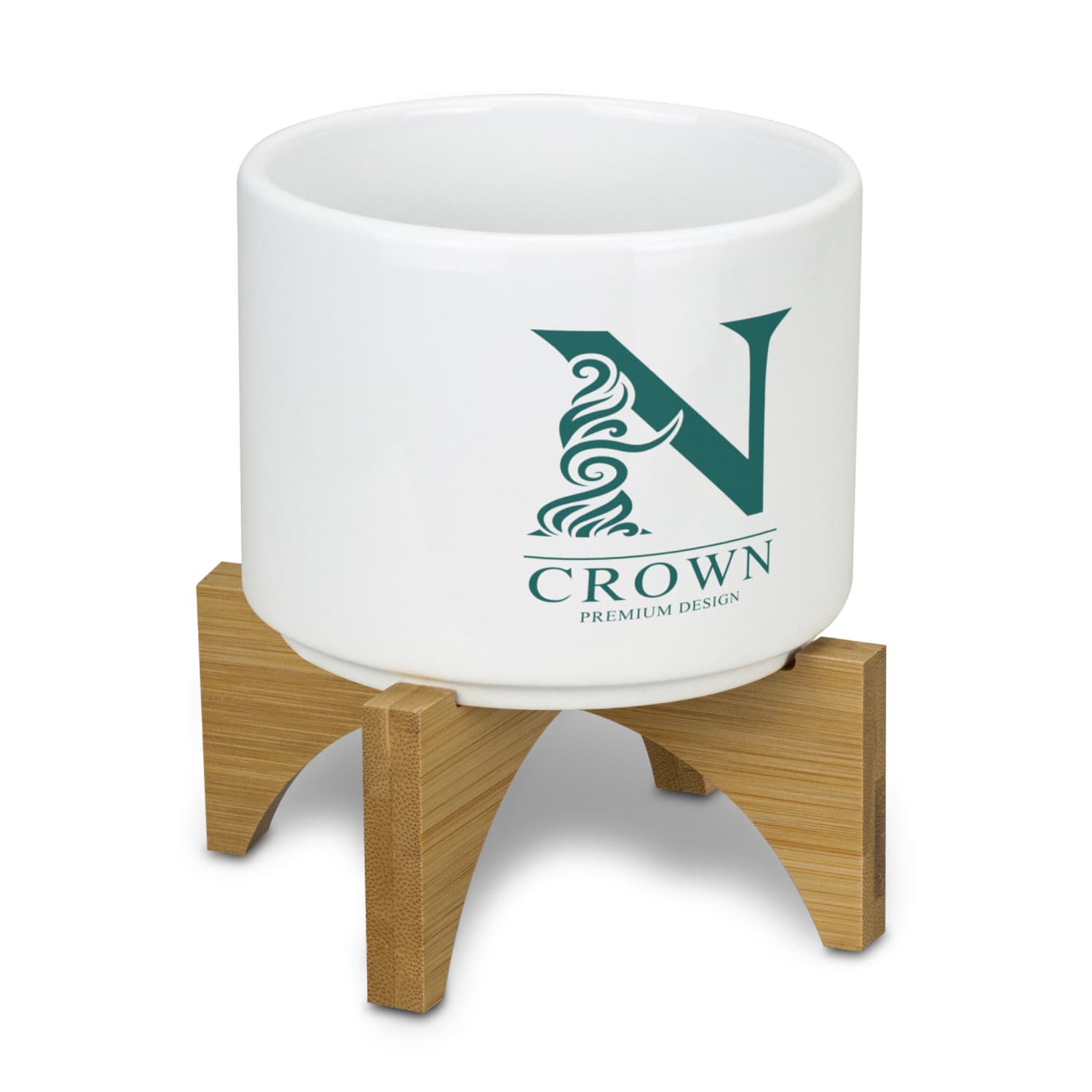 Planter with Bamboo Base-Active Image
