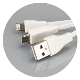 Bamboo Charging Cable Key Ring - Rectangle - image 1