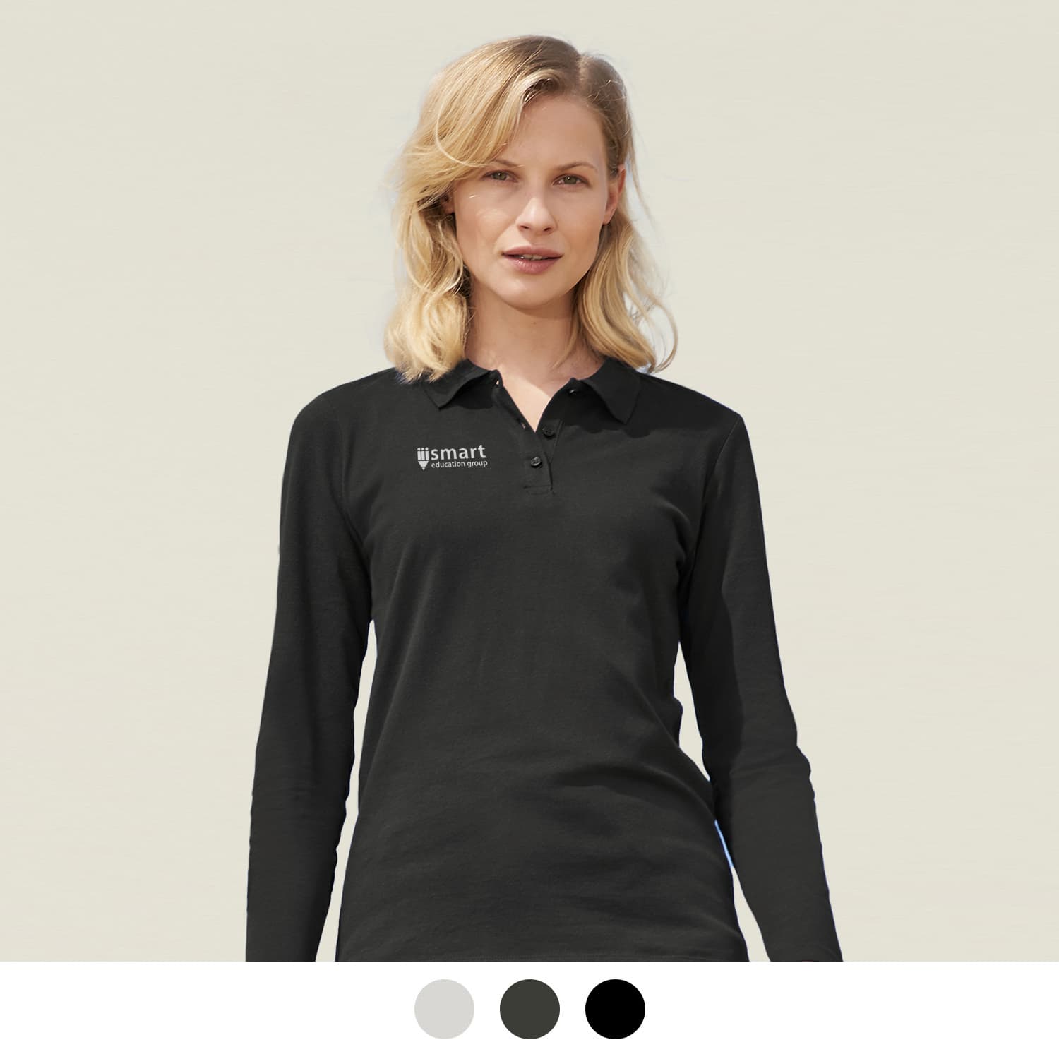 SOLS Perfect Women's Long Sleeve Polo-Active Image