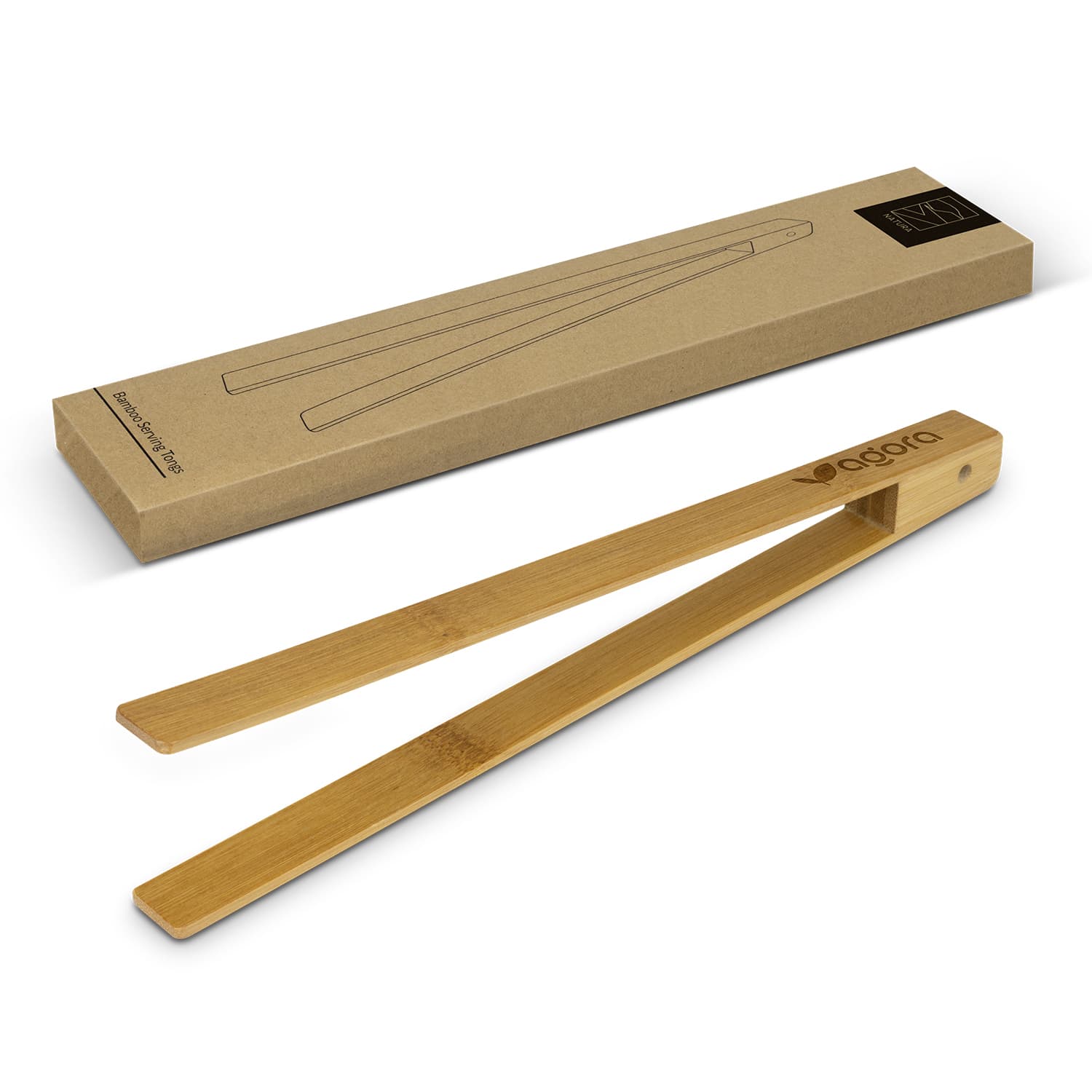 NATURA Bamboo Serving Tongs-Active Image
