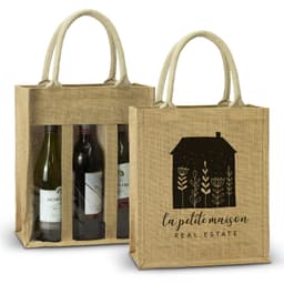 Serena Jute Triple Wine Carrier - image 4