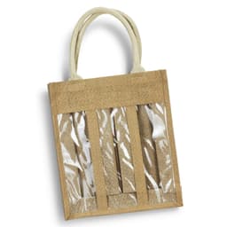Serena Jute Triple Wine Carrier - image 1