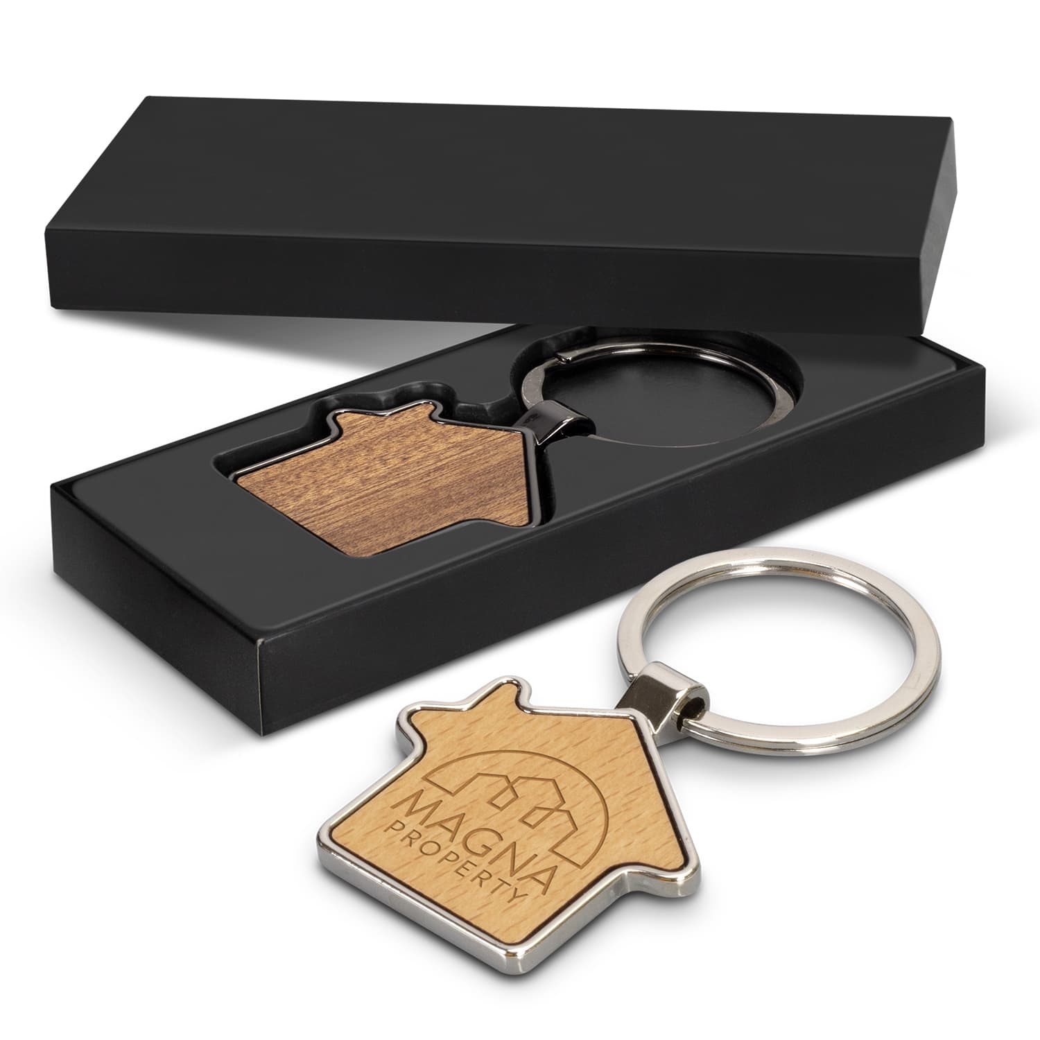 Santo House Shaped Key Ring-Active Image