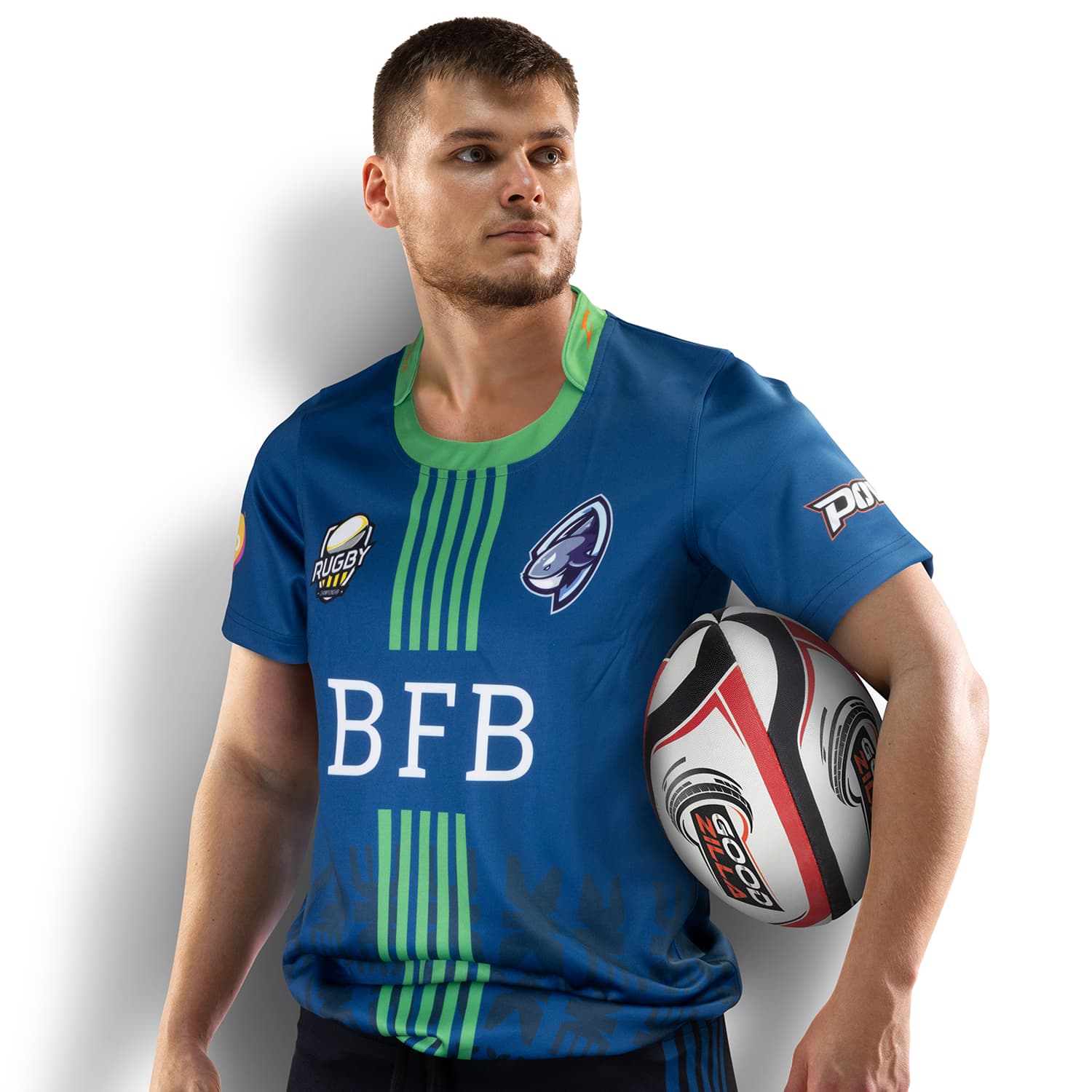 Custom Mens Rugby T-Shirt-Active Image