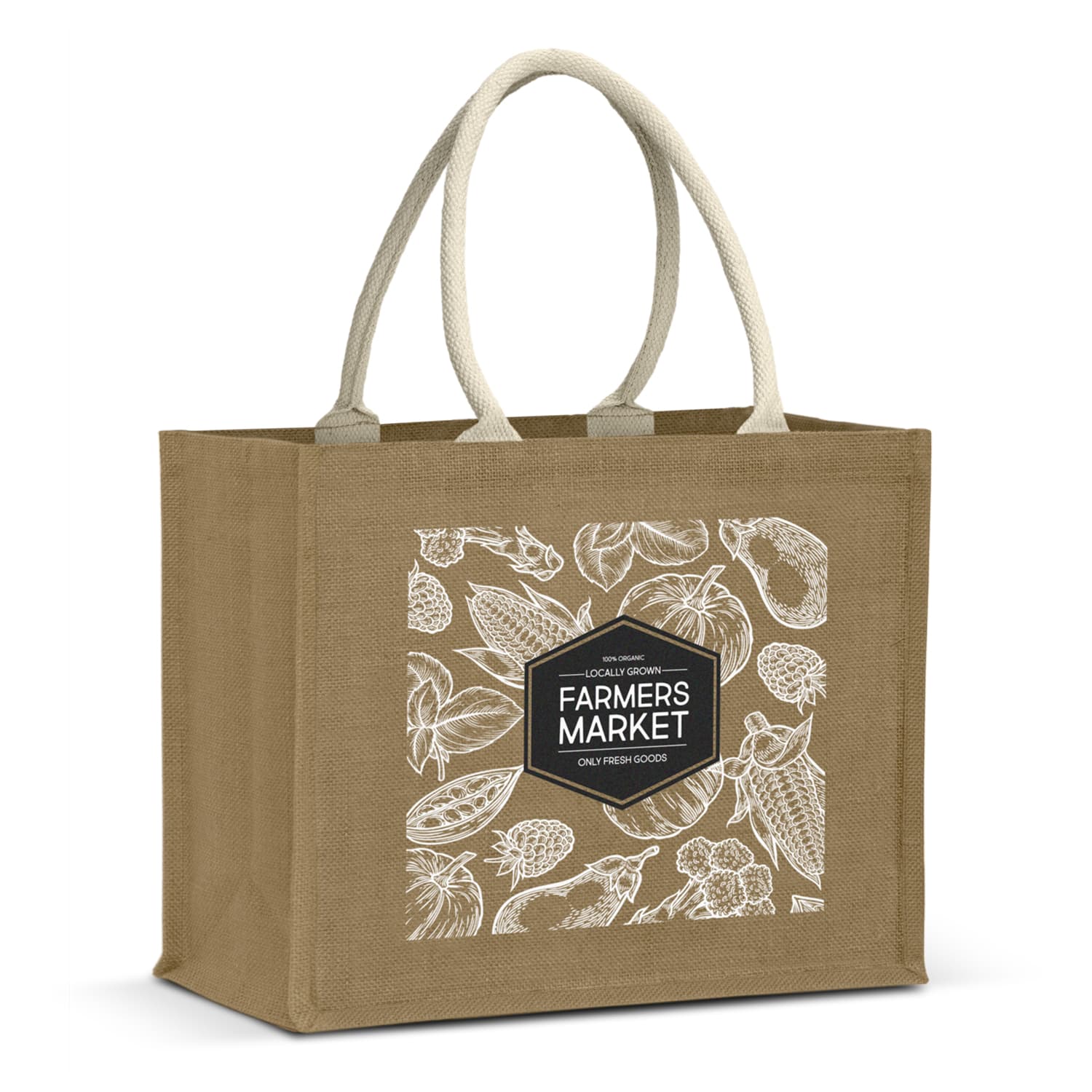 Torino Starch Jute Tote Bag-Active Image