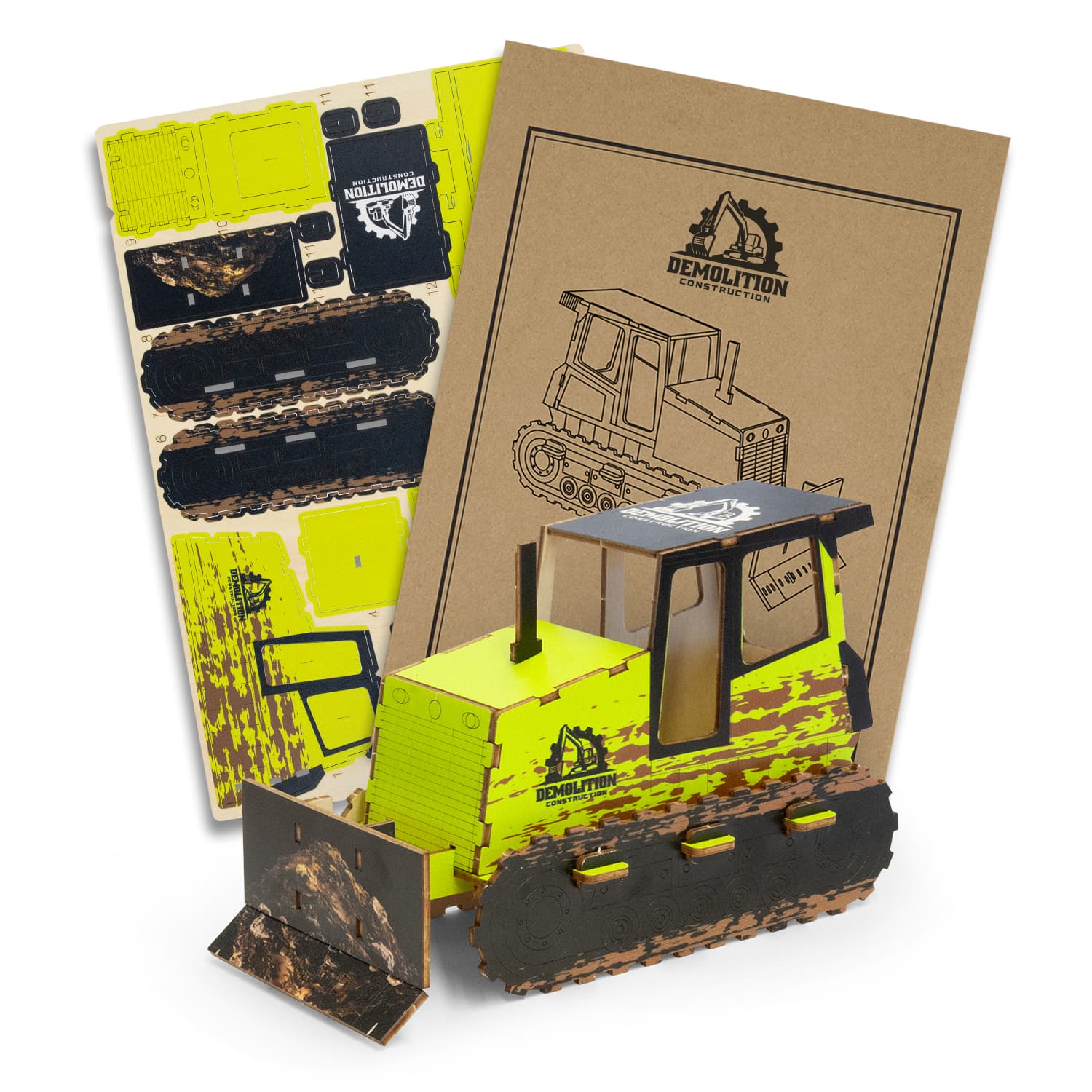 BRANDCRAFT Bulldozer Wooden Model-Active Image