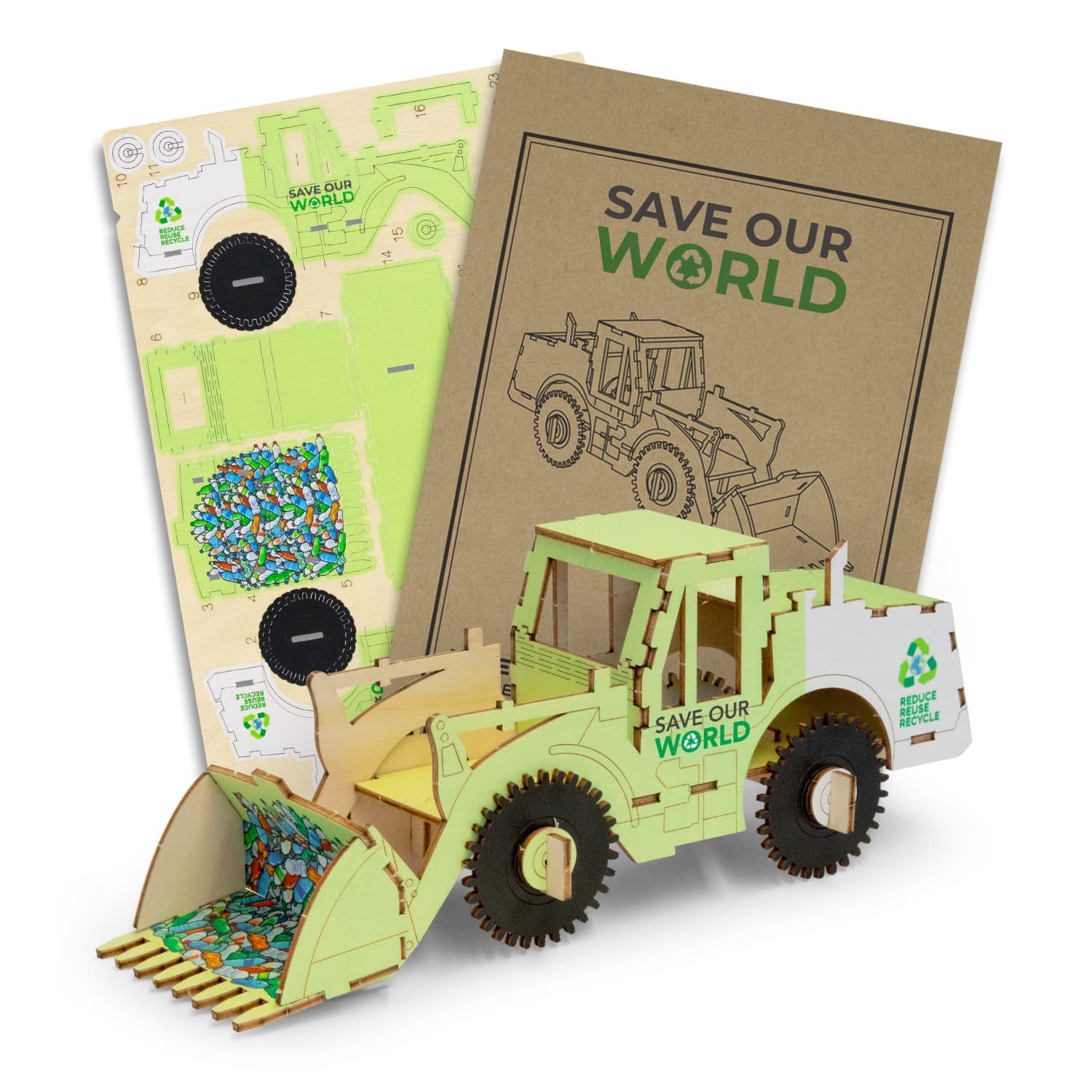 BRANDCRAFT Wheel Loader Wooden Model-Active Image