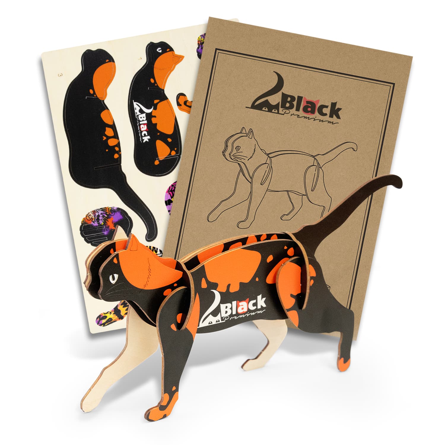 BRANDCRAFT Cat Wooden Model-Active Image