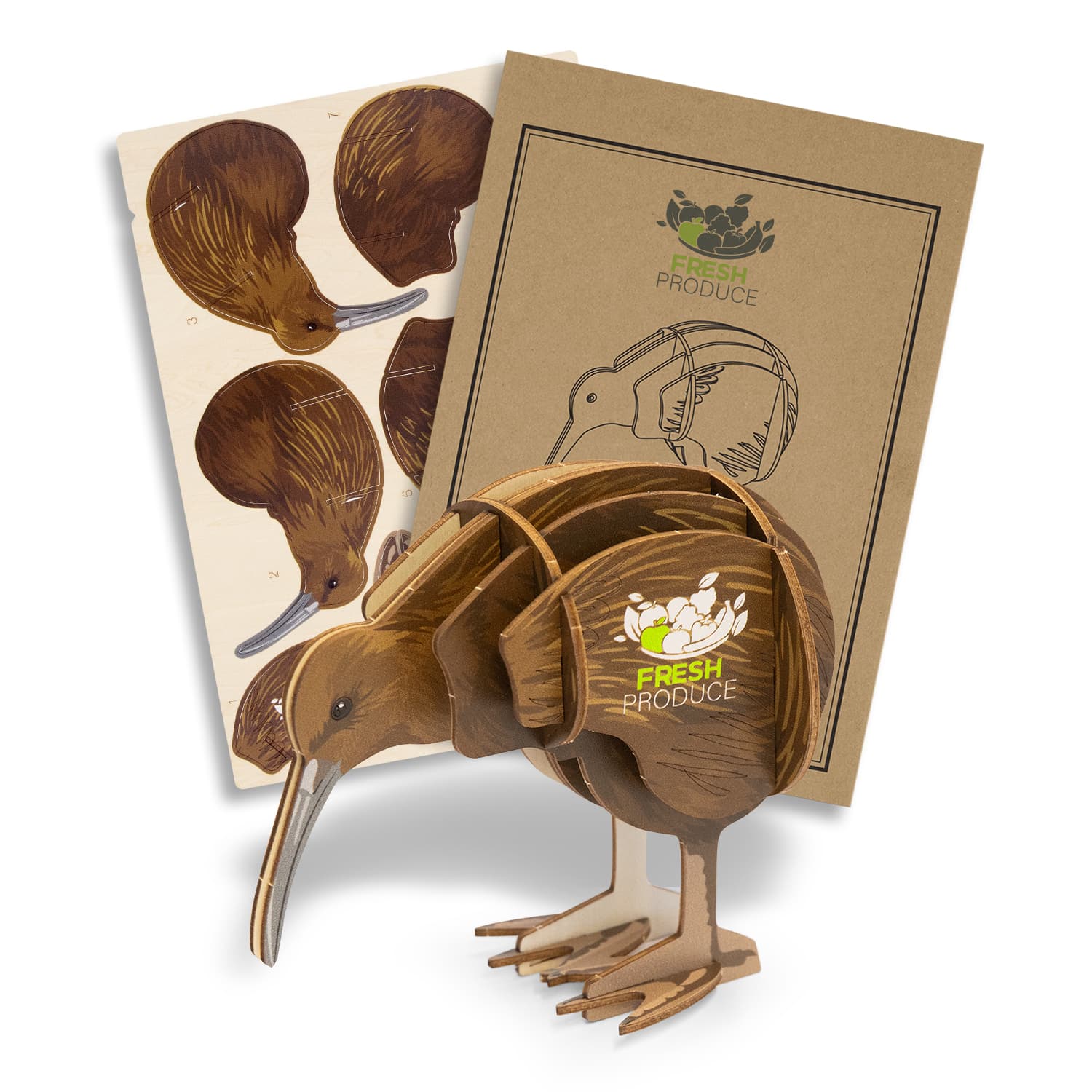 BRANDCRAFT Kiwi Wooden Model-Active Image