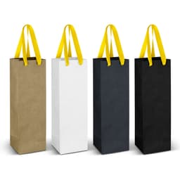 Wine Ribbon Handle Paper Bag - image 1