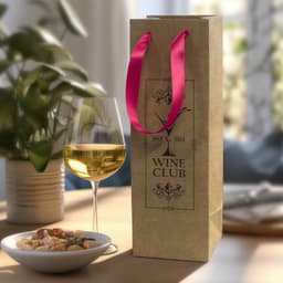 Champagne Ribbon Handle Paper Bag - image 1