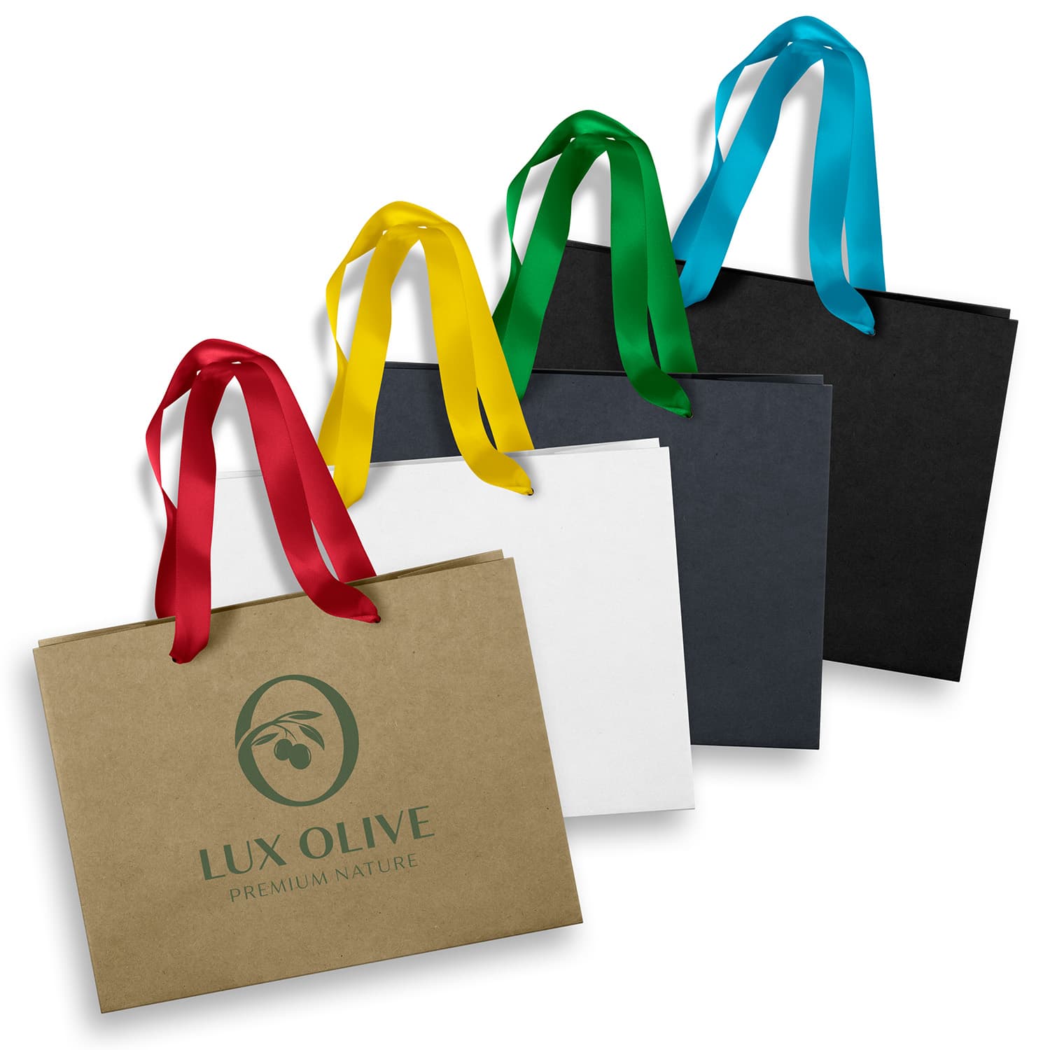 Medium Ribbon Handle Paper Bag-Active Image