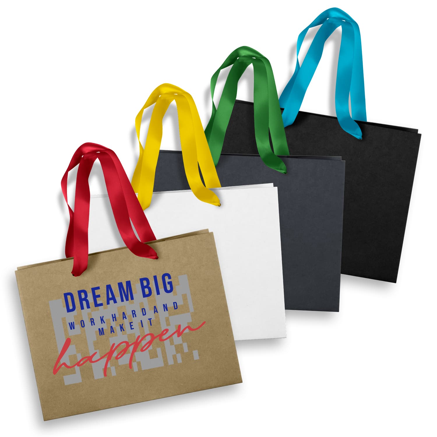 Medium Ribbon Handle Paper Bag-Active Image
