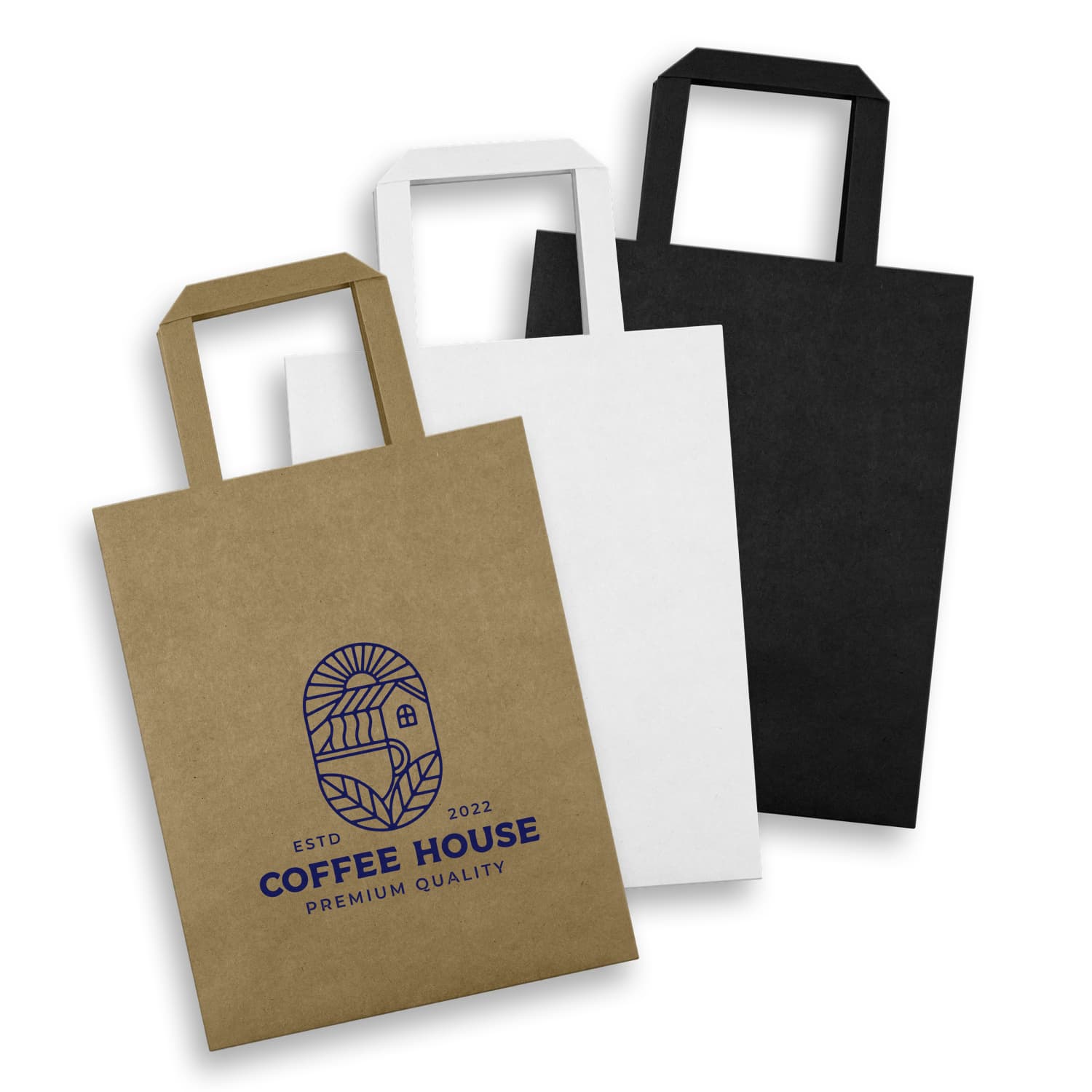 Medium Flat Handle Paper Bag Portrait-Active Image