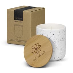 NATURA Candle with Bamboo Lid - image 1
