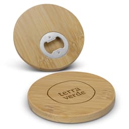 Bamboo Bottle Opener Coaster - Round - image 3