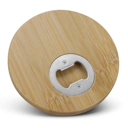 Bamboo Bottle Opener Coaster - Round - image 4