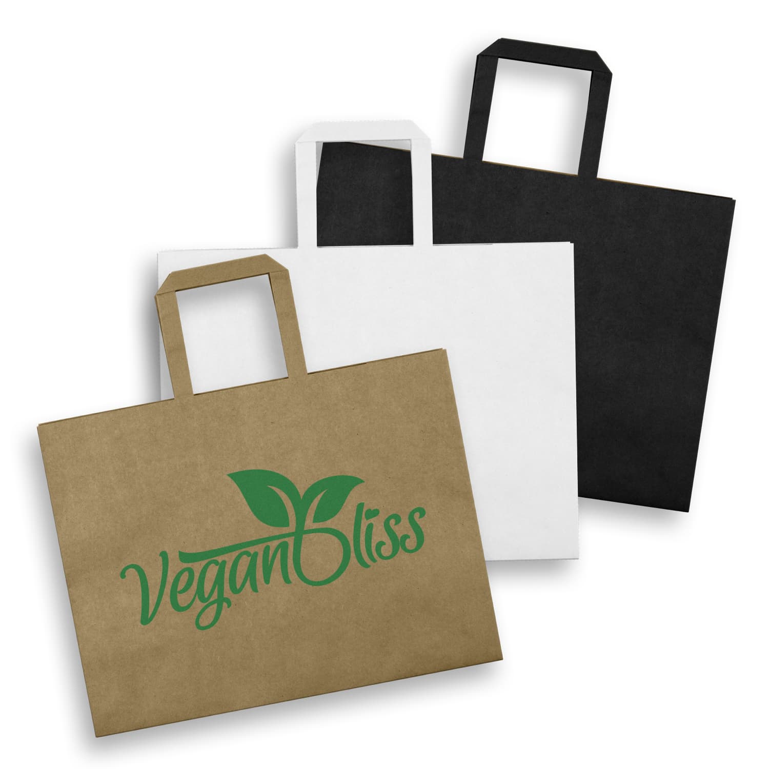 Large Flat Handle Paper Bag Landscape-Active Image