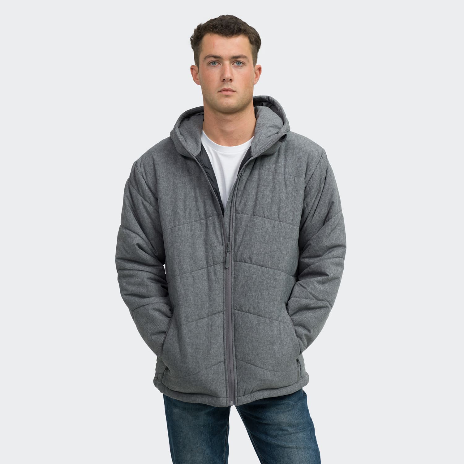 TRENDSWEAR Newport Mens Puffer Jacket-Active Image