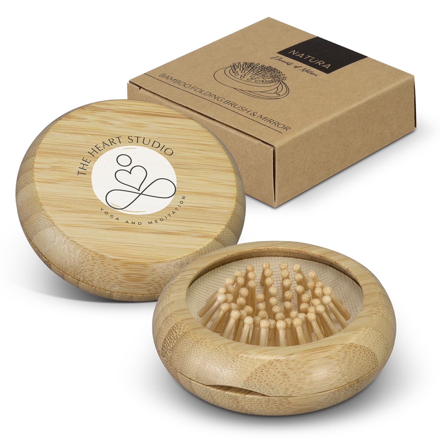 NATURA Bamboo Brush and Mirror-Active Image