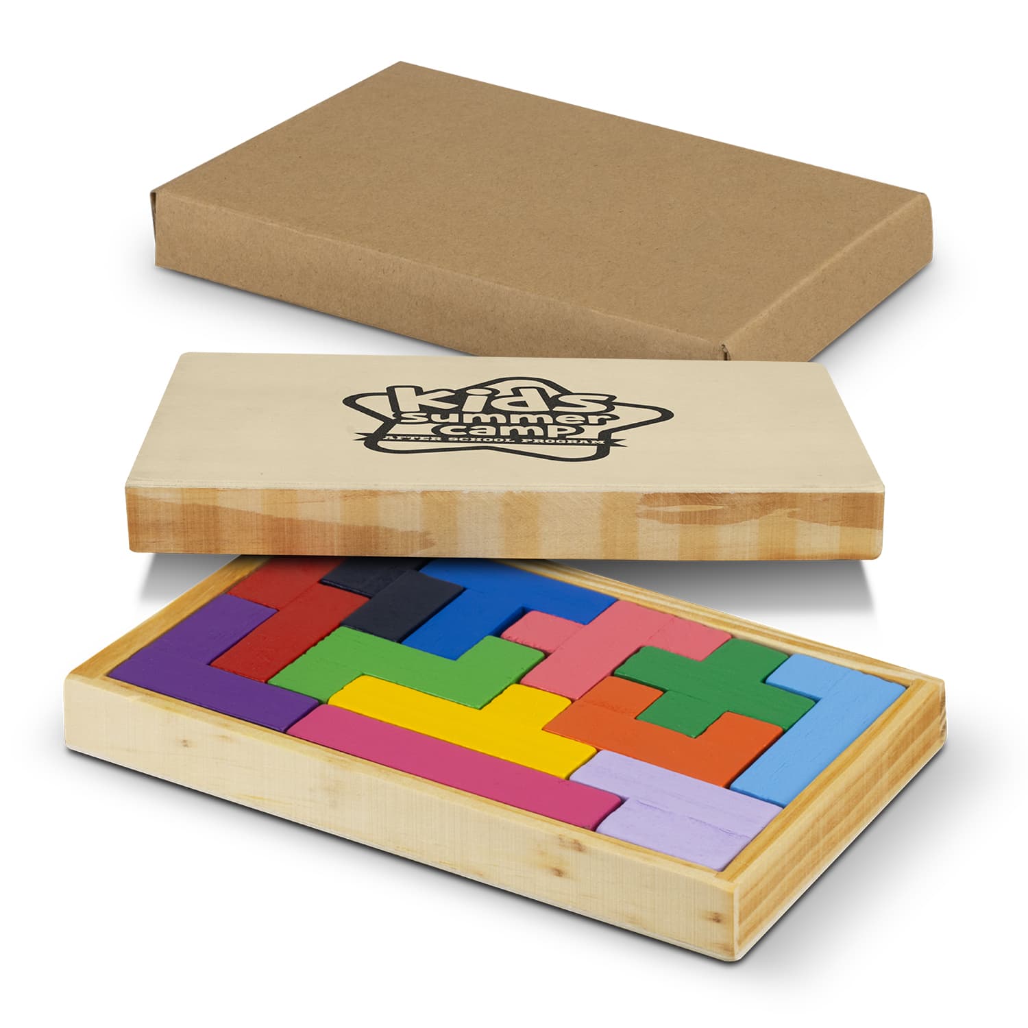 Pentomino Wooden Puzzle-Active Image