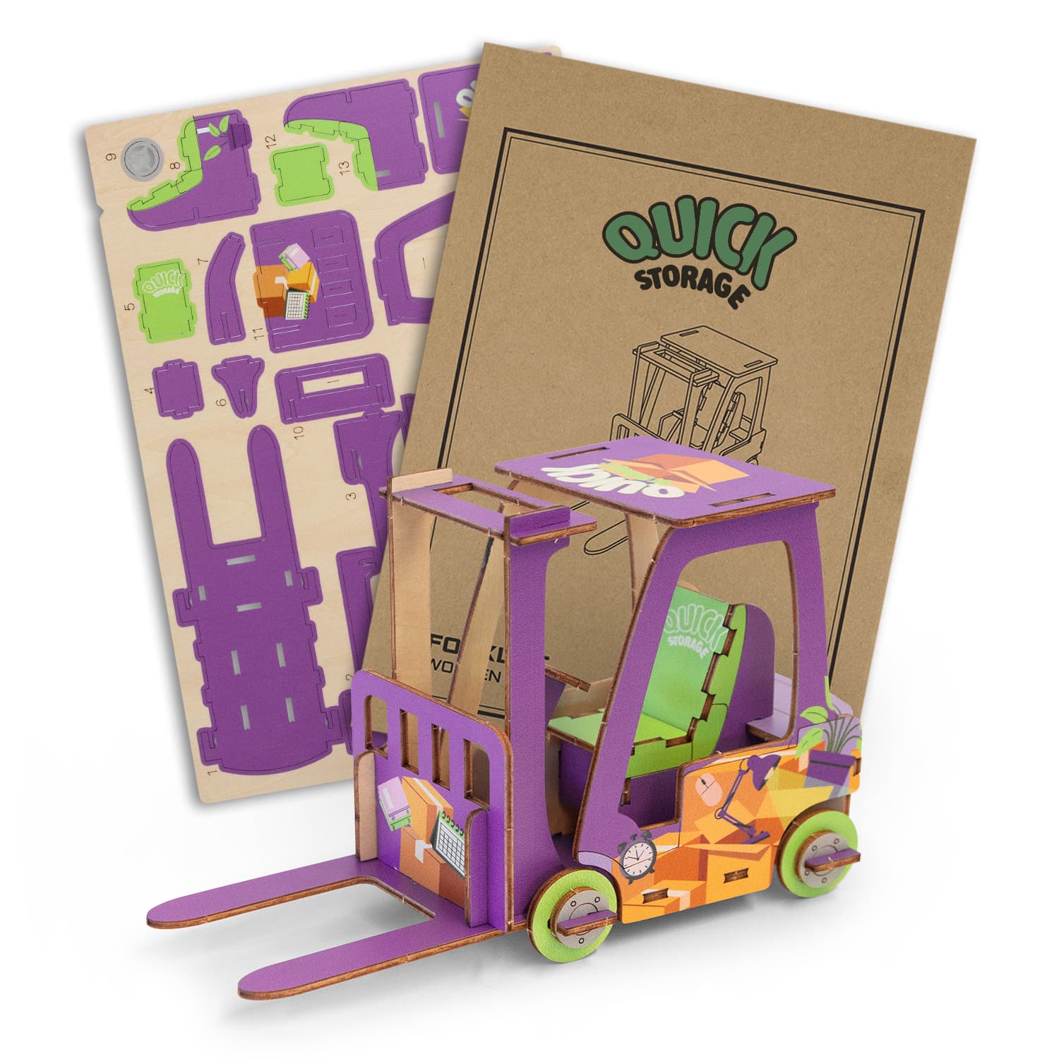 BRANDCRAFT Forklift Wooden Model-Active Image