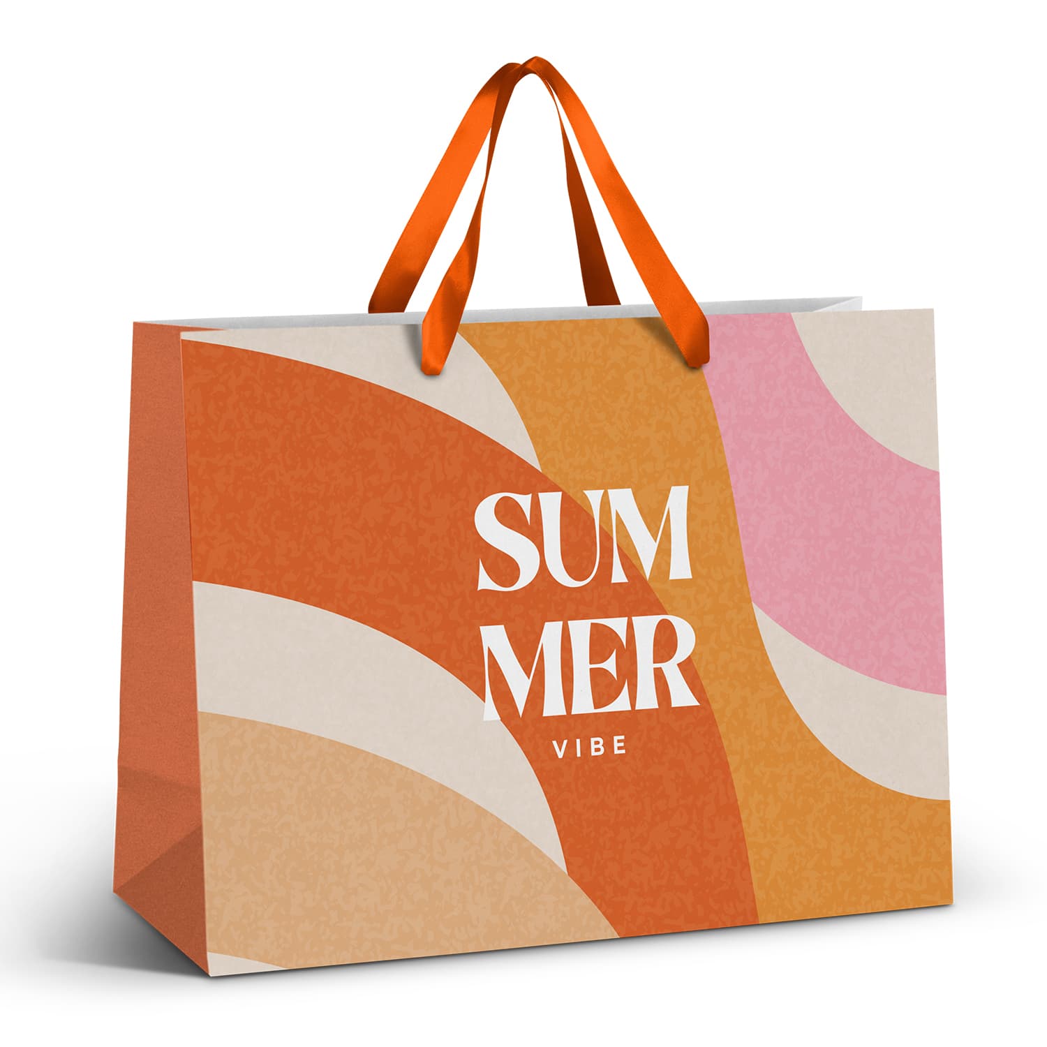 Extra Large Ribbon Handle Paper Bag - Full Colour-Active Image