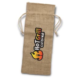 Jute Wine Drawstring Bag - Sale - image 1