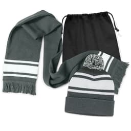 Commodore Scarf and Beanie with Pom Pom Set - image 1